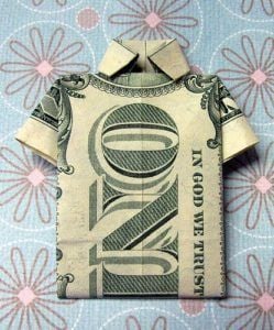 Repurpose - dollar bill origami