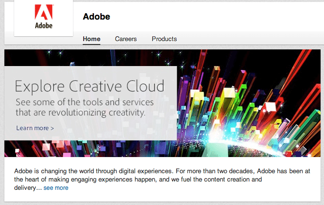 Adobe LinkedIn profile
